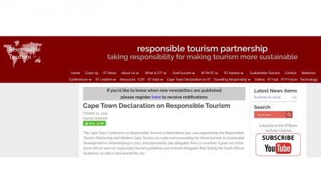 cape town declaration responsible tourism